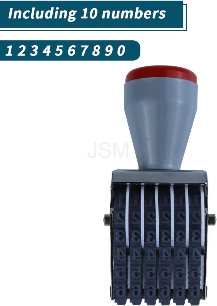 JSMSH Number Stamp Incl. Kg Gm No. 6 Digits Without Pad