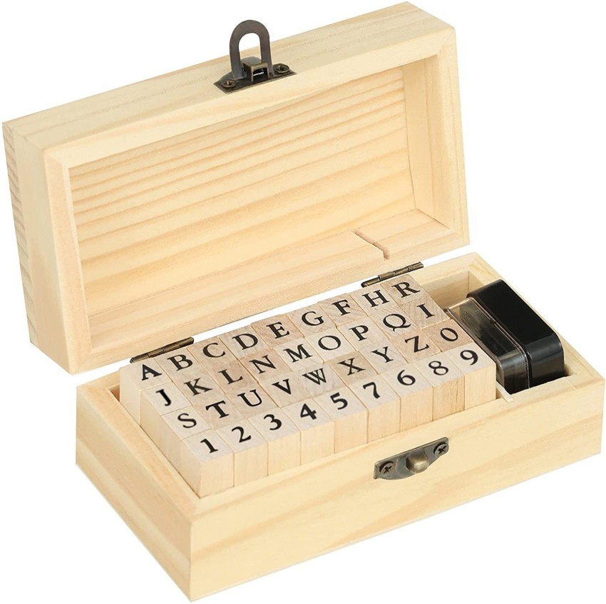 Global Retail Wooden Capital Alphabet Letters Rubber Stamp with Ink Pad  Wooden Stamp Price in India - Buy Global Retail Wooden Capital Alphabet  Letters Rubber Stamp with Ink Pad Wooden Stamp online