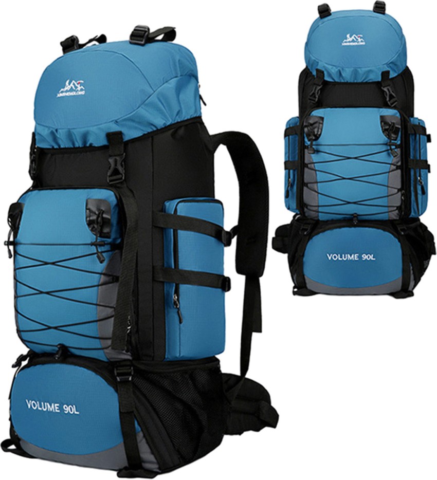 ELEPHANTBOAT 90L Extra Large Travel Backpack Hiking Trekking Bag Camping Rucksack bags Rucksack 90 L Light Blue Price in India Flipkart