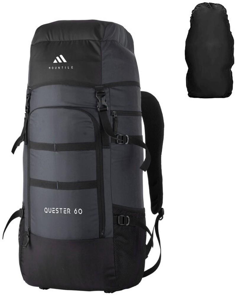 MOUNTILE Travel Backpack with Water Proof Rain Cover- Camping Trekking Bag  -MTL01 Rucksack - 60 L GREY - Price in India | Flipkart.com