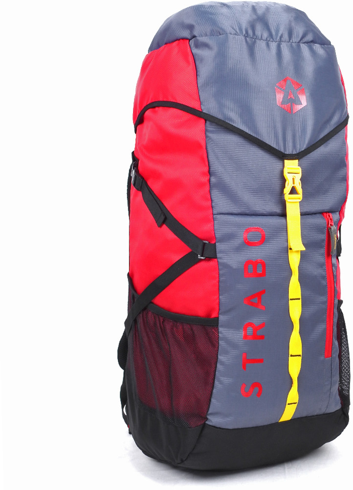 Strabo Patagonia Trekking Backpack Grey red 65L for Sports Hiking and Travel Rucksack 65 L Grey red Price in India Flipkart