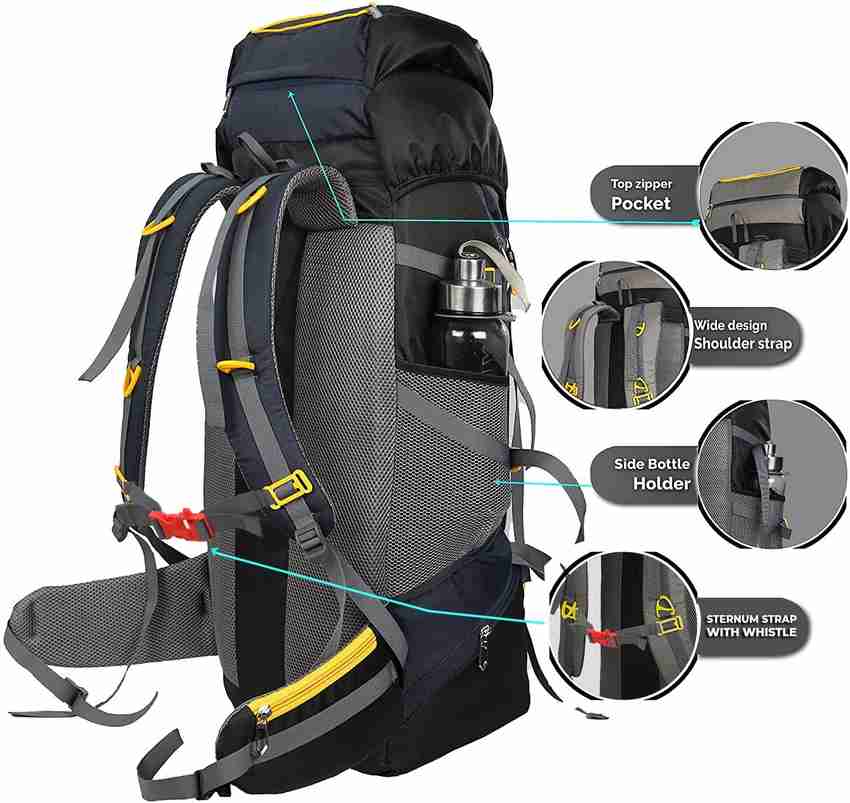 TRAWOC MHK002 NAVYBLUE 65 Ltr Trekking backpack hiking outdoor bag