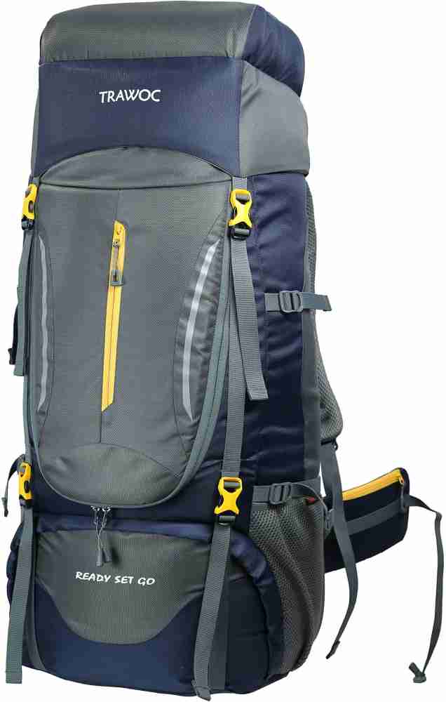 Buy TRAWOC 80L Travel Backpack Camping Hiking Rucksack Trekking Bag with  Water Proof Rain Cover/Shoe Compartment- BHK001 Black X Large at