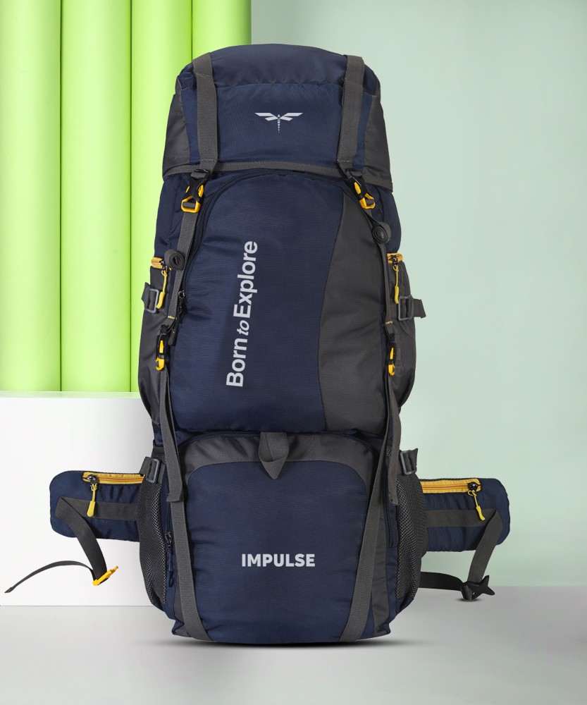 Impulse rucksack bags 60 litres travel bag for men tourist bag for travel  backpack for hiking trekking Bag for men camping thames blue bag with 1  Year