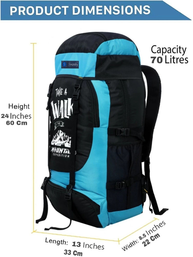 Swanky Mount Track Backpack Luggage for Travel Hiking Trekking Bags Tracking Pack Bag Rucksack 60 L T BLUE Price in India Flipkart