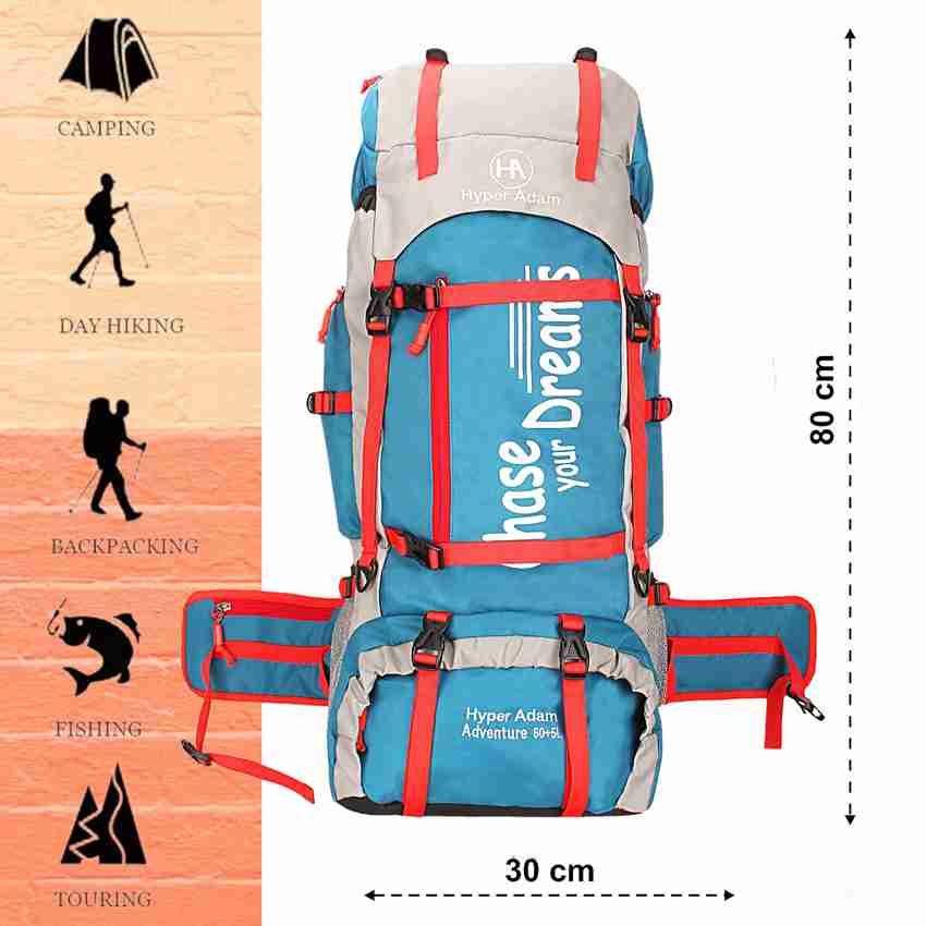Hyper Adam 65 L TRAVEL BACKPACK FOR OUTDOOR SPORT HIKING TREKKING