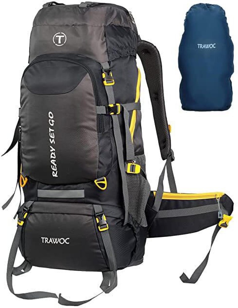 Buy TRAWOC 60 Ltr Travel Bag Trekking Rucksack Travel Bag Hiking Backback,  Black (1 YEAR WARRANTY) at Amazon.in