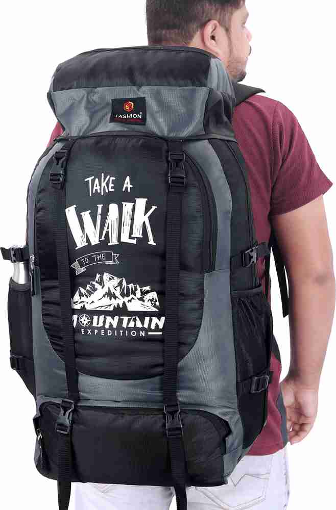 SKY SIXT4 Rucksack bag travel bag for men tourist bag backpack for hiking trekking camping 60 L Laptop Backpack GREY Price in India Flipkart