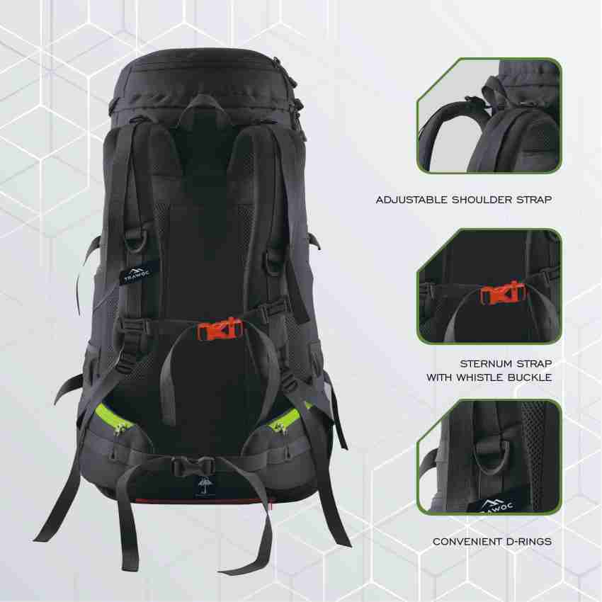 50L Hiking Backpack Waterproof Camping Backpack with Rain Cover Travel Day  Pack Bag with Shoe Compartment for Backpacking Climbing 