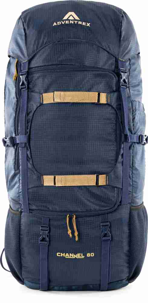 ADVENTREX Channel 80 Litre Front Opening Rucksack for Travelling and Hiking Rucksack 80 L Navy Nlue Price in India Flipkart