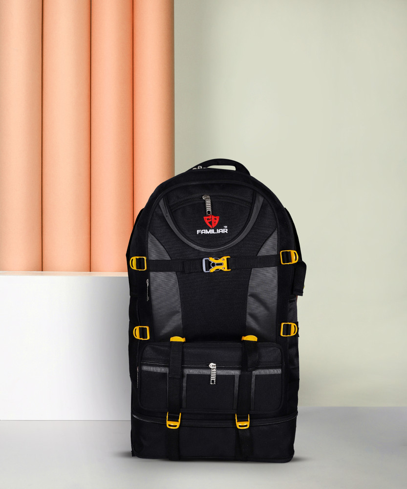 familiar trekking bag travel bag rucksack bag mountaineering bag army bag men women Rucksack 70 L BLACK GREY Price in India Flipkart