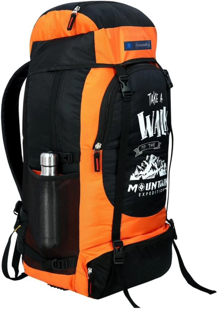 Swanky Mount Track Backpack Luggage for Travel Hiking Trekking Bags Tracking Pack Bag Rucksack 60 L ORRANGE BLACK Price in India Flipkart
