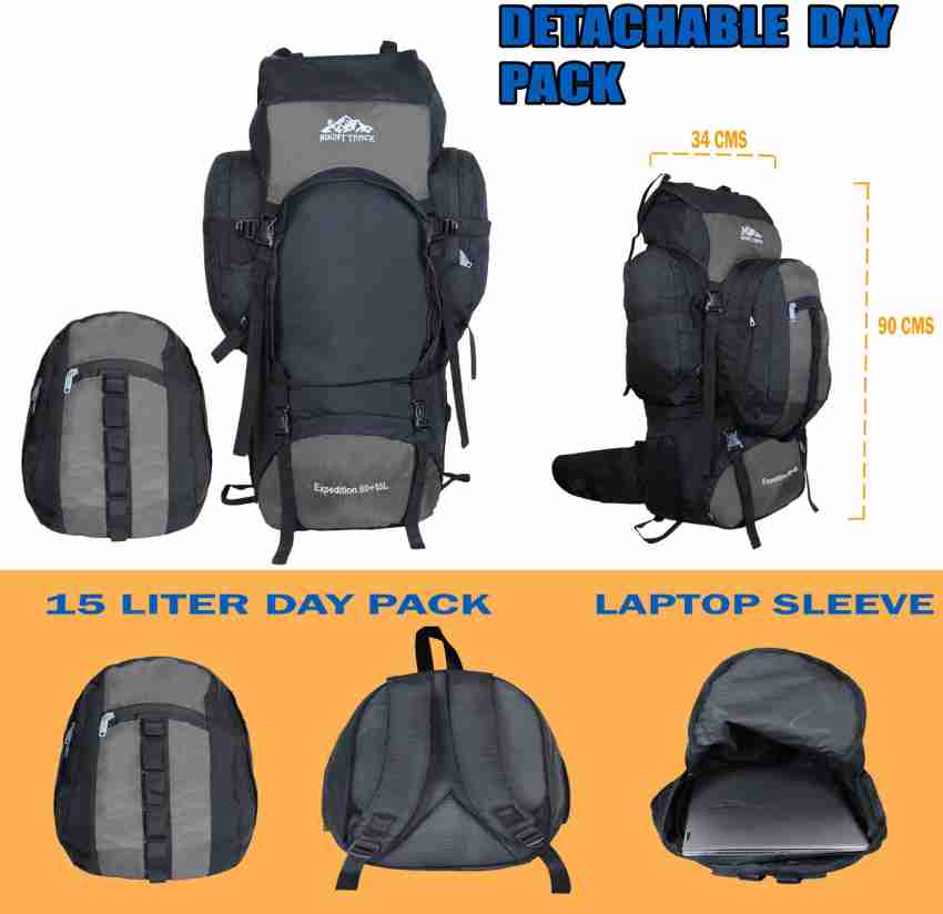 Hiking backpack with removable sales daypack