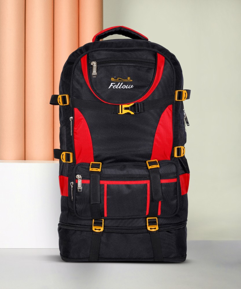 fellow Trekking bag travel bag luggage bag rucksack bag Rucksack 55 L Rucksack 50 L black Price in India Flipkart