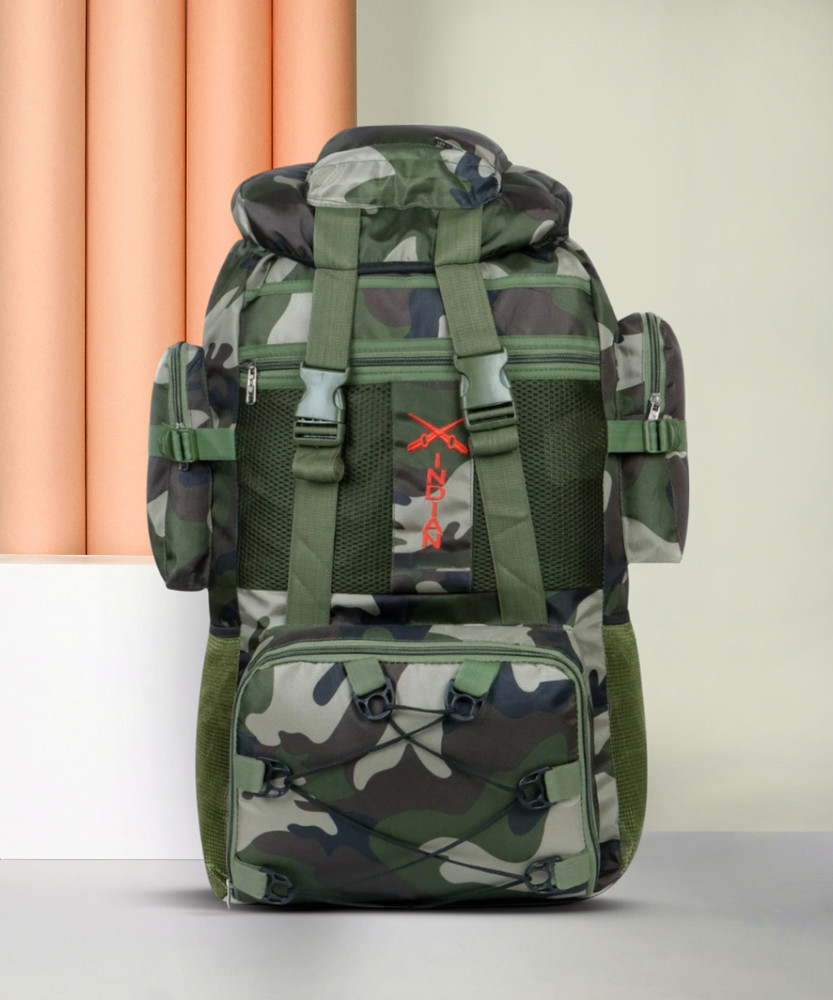 NAHYXO STRONG TRENDY RUCKSACK BAG FOR ALL LONG AND SMALL TRAVEL. Rucksack 90 L ARMY GREEN Price in India Flipkart