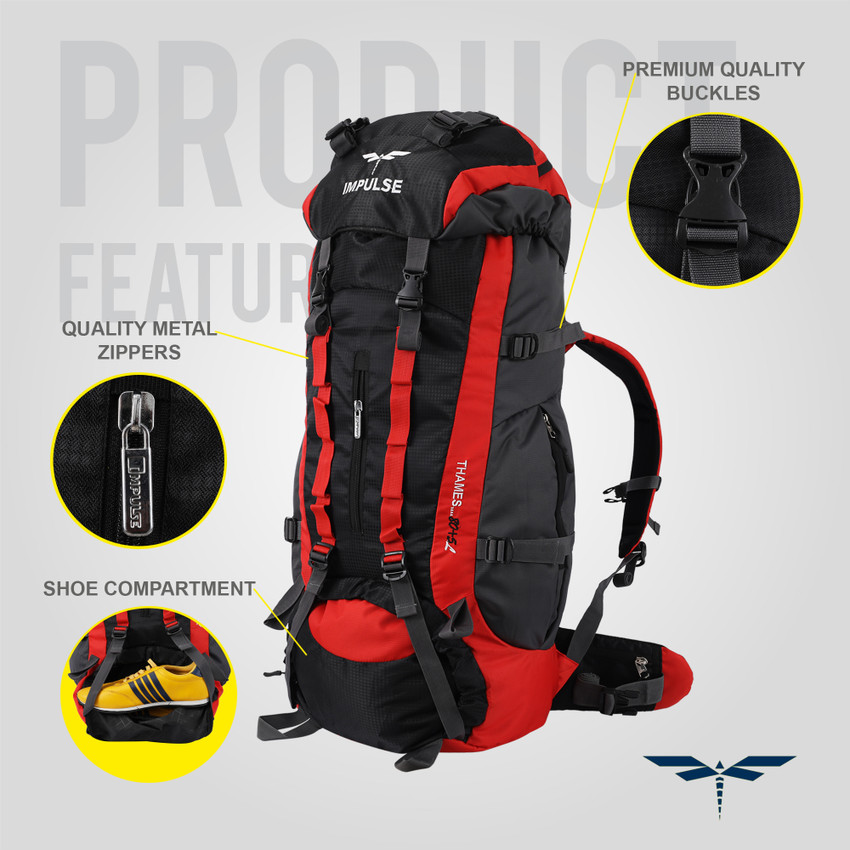 IMPULSE Thames 85 Ltr Orange Rucksack 85 L Orange Price in