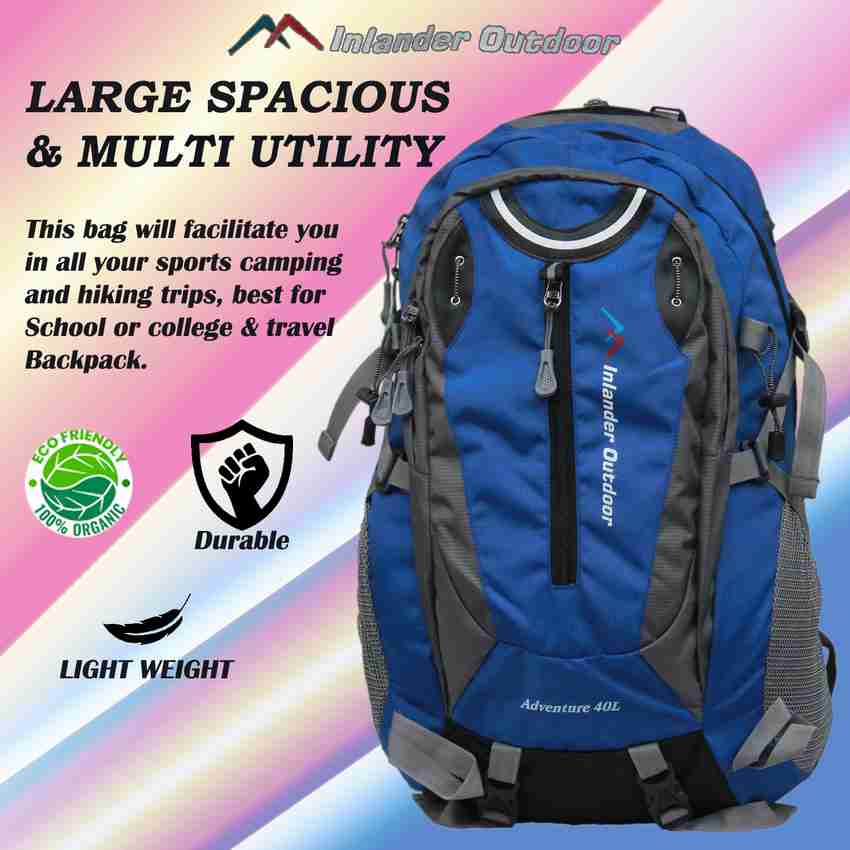 Inlander Metal frame backpack for outdoor adventure casual daily travel bag Rucksack 40 L