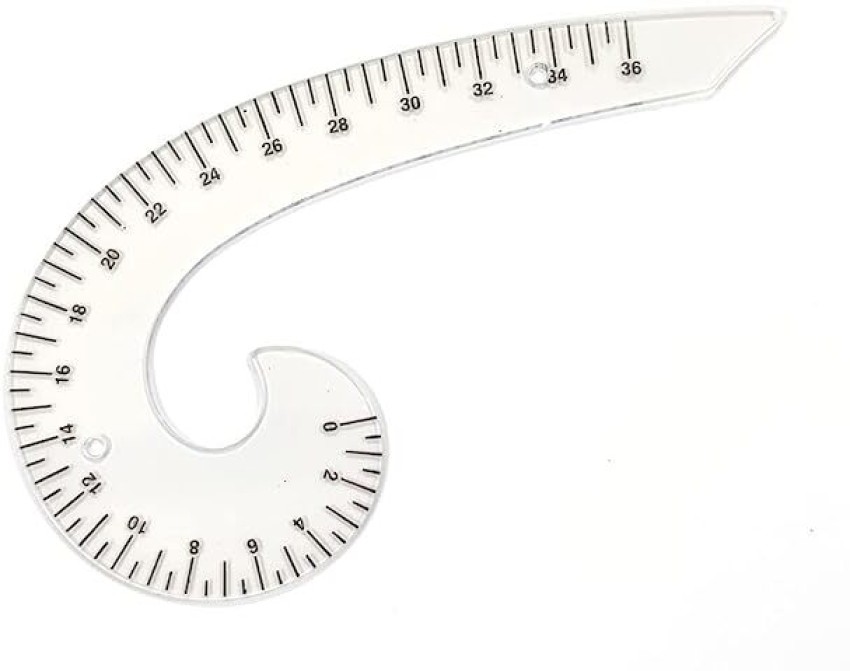 Unique Bargains Drawing Template Tool Comma-shaped French Curve Ruler  Silver Tone 11.8