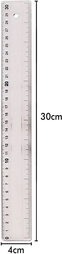 Plastic Transparent Straight Ruler 6 Inch 8 Inch 12 Inch Measuring Ruler  with Centimeters Inches Double