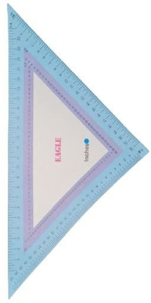 Triangular shop ruler use