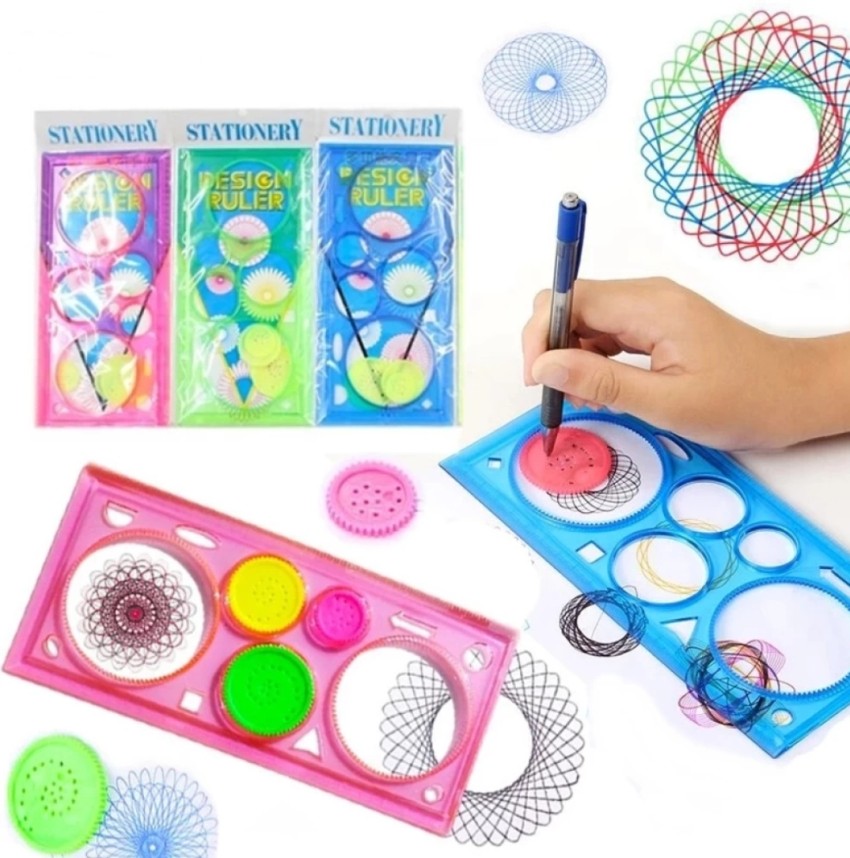 Plastic Multifunctional Spirograph Drawing Ruler, Size: 21*11cm(Approx) at  Rs 33.15/piece in Ahmedabad