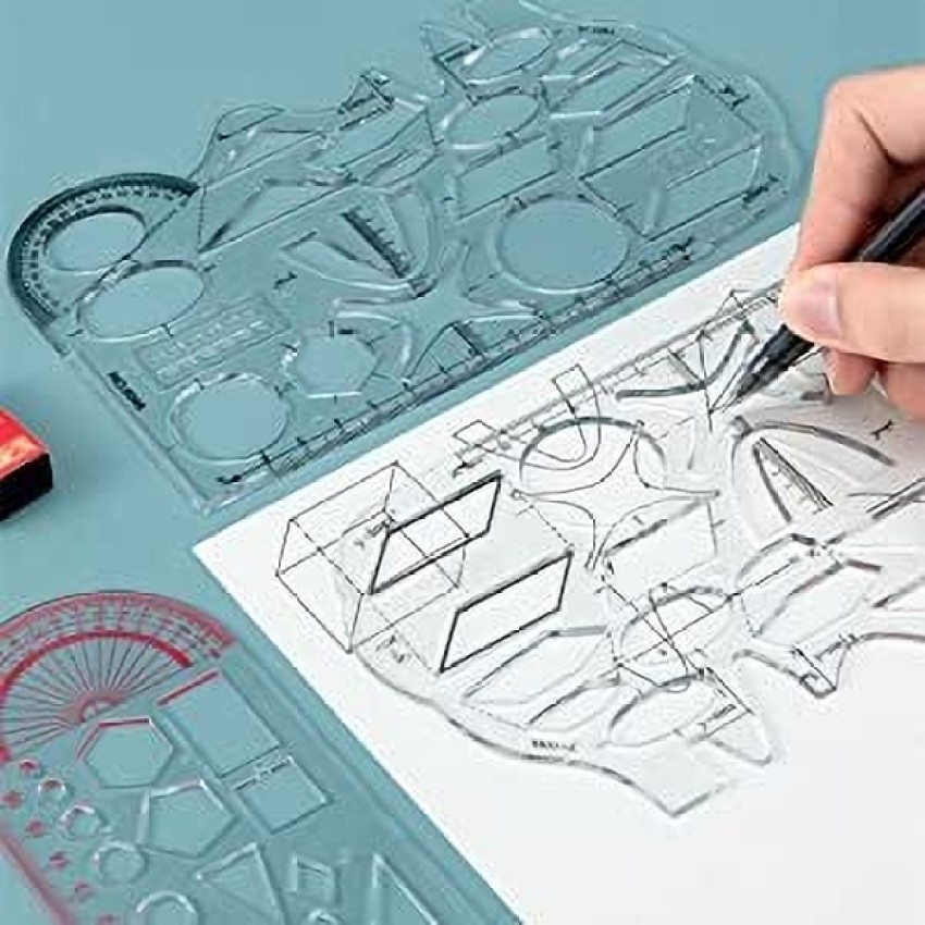 ShubhKraft Multishape Geometrical Shapes Stencil