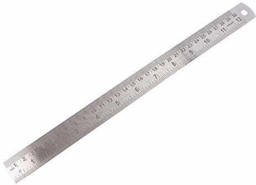24-inch (60cm) Stainless Steel Straight Ruler Inches and Metric Scale 3  Pack 