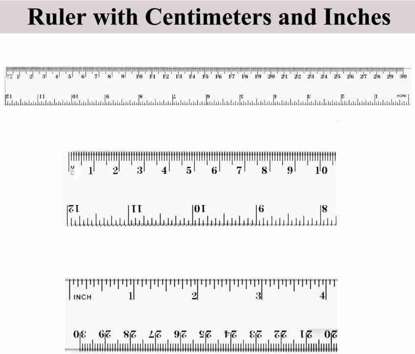 6 Pack Clear Plastic Ruler, 12 inch Standard/Metric Rulers Straight Ruler Measuring Tool for Student School Office