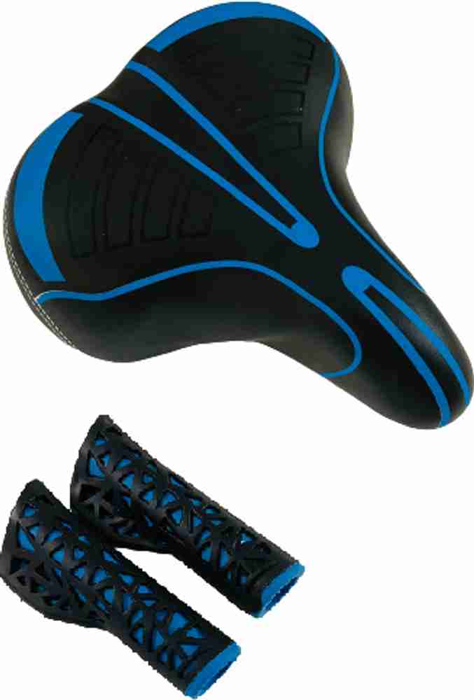 impetus Wide Cycle Seat Grip Handle Combo Comfortable PU Form Suspension MTB Bikes Blue Saddle Buy impetus Wide Cycle Seat Grip Handle Combo Comfortable PU Form Suspension MTB Bikes Blue Saddle