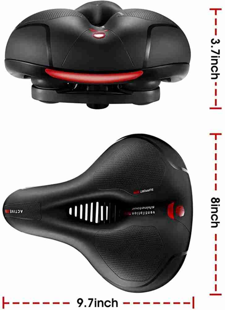 ELEPHANTBOAT Cycle Seat with Red Reflective Safety Strip Universal
