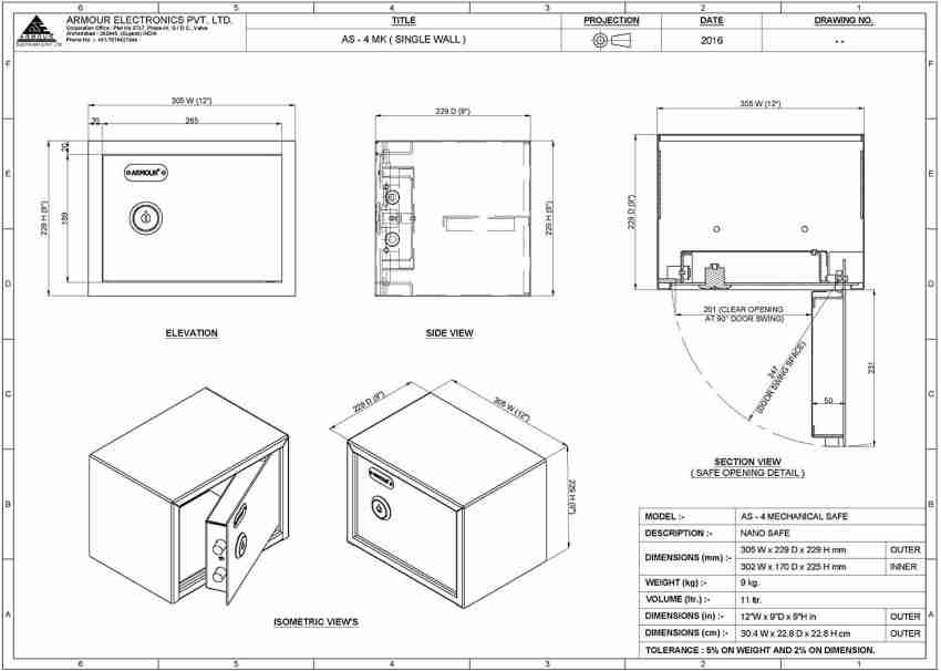 OQIMAX Portable Safe Box, Combination Security Case Lock Box with