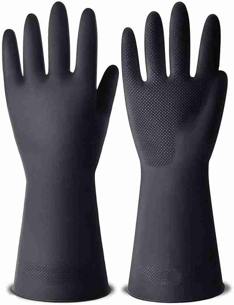 RBGIIT 1 Pair Chemical Resistant Gloves Waterproof Work Heavy Duty Industrial Latex Gloves 12.6