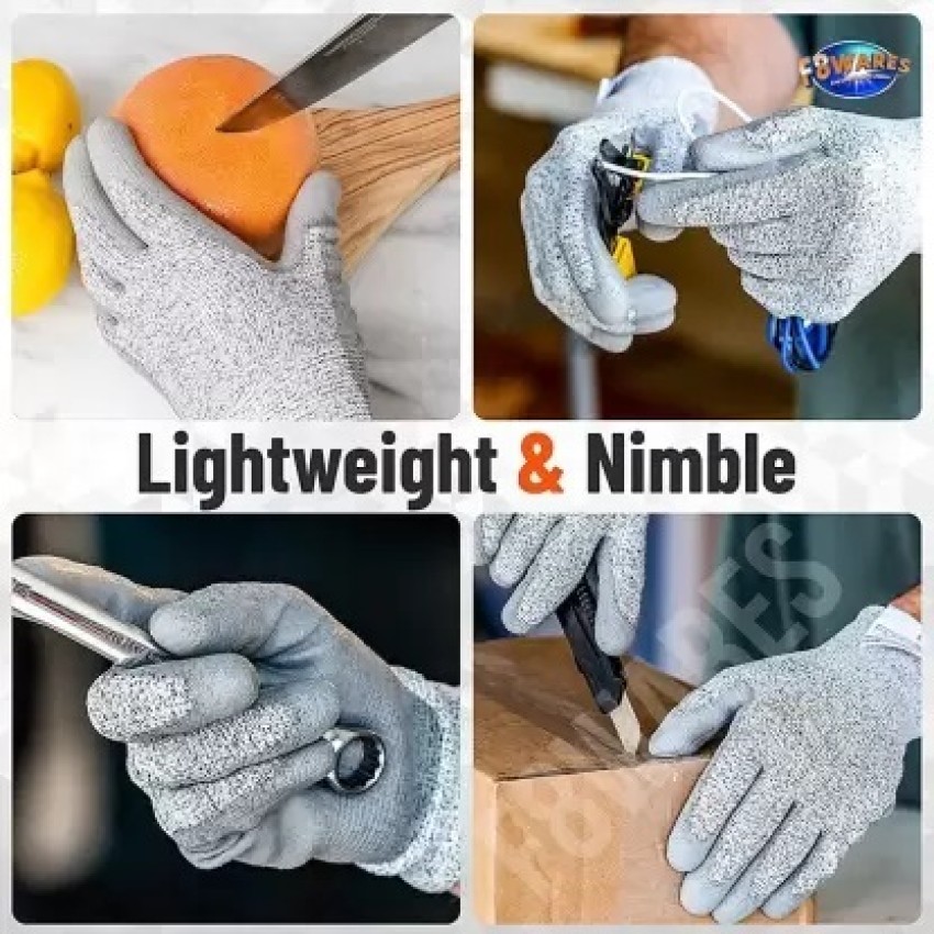 RBGIIT Heavy Duty Nylon Non Cutting Gloves For Industry Work, Welding,  Construction, Chemical Resistance, Water Resistance , Reusable, Washable  White (4 Pair) Nylon Safety Gloves Price in India - Buy RBGIIT Heavy