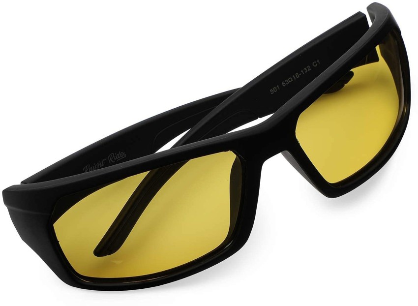 ExpressHub Premium Night Driving Clear Vision Sunglasses | HD Vision  Glasses For Car Driving | Bike Riding Yellow Glasses | For Men and Women  Power
