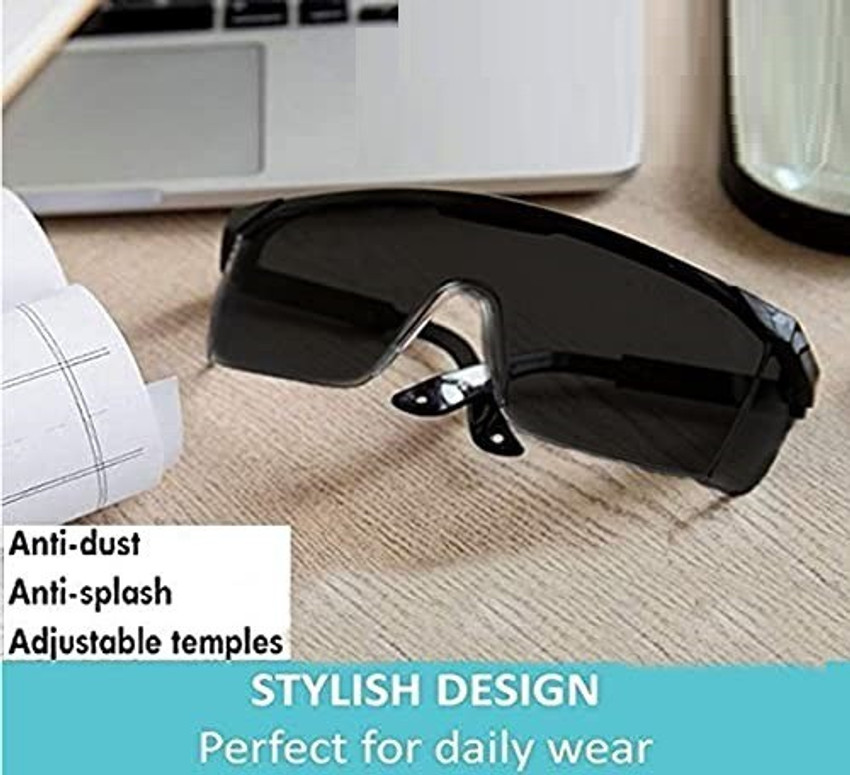 Pacificdeals Stylish Rectangular Anti Dust Sunglasses Eye Protection Safety Goggles For Men Stylish Rectangular Anti Dust Sunglasses Eye Protection Safety Goggles For Men Welding Wood working Power To...