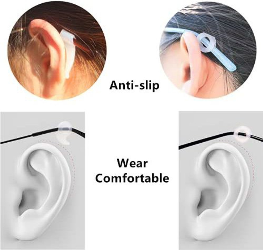 Lifaiho Eyeglass Arm Covers Silicone Glasses Retainers Ear Grips