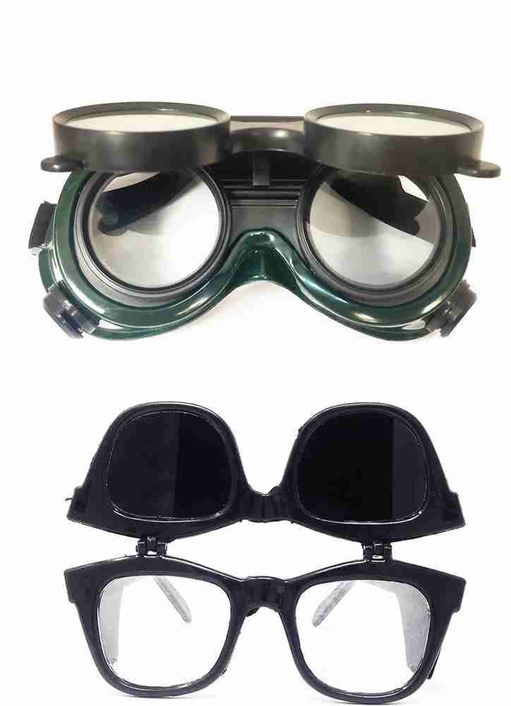 Nibiru High Quality 2 in 1 two types Welding Goggles For Eye Protection 2 COLOUR WHITE BLACK and JALI BLACK GOGGLE Welding Safety Goggle Price in India Buy Nibiru High Quality