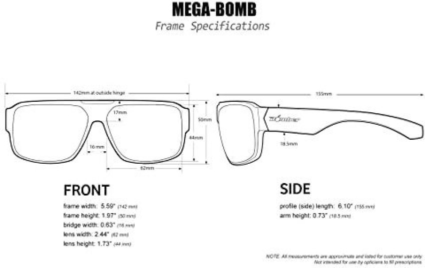 Bomber Mens Safety Sunglasses Matte Black Frame With Ice Blue