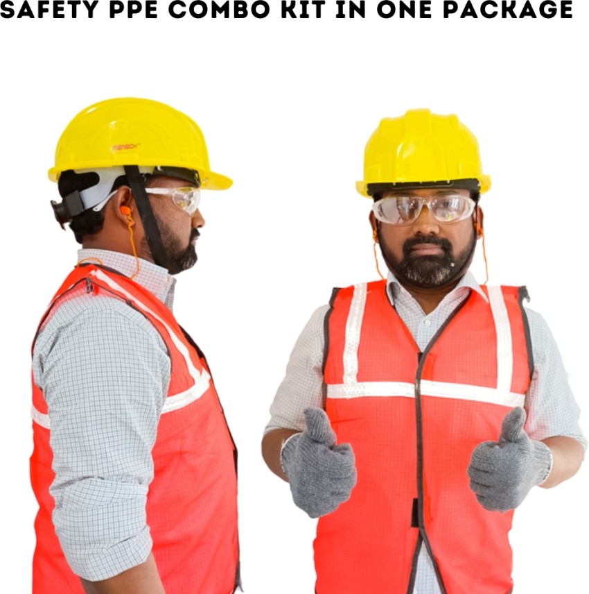 Safety shoes jacket on sale helmet