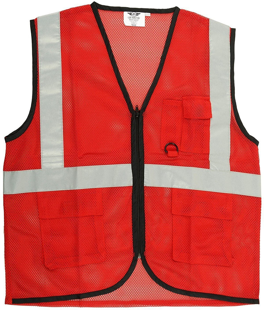 Red safety jacket new arrivals