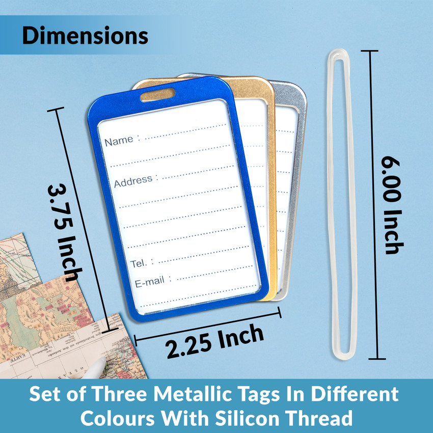 CLICKEDIN Travel Luggage Label Tags Suitcase Identifiers For Flights With Silicone Thread Luggage Tag Multi Color Price in India Flipkart