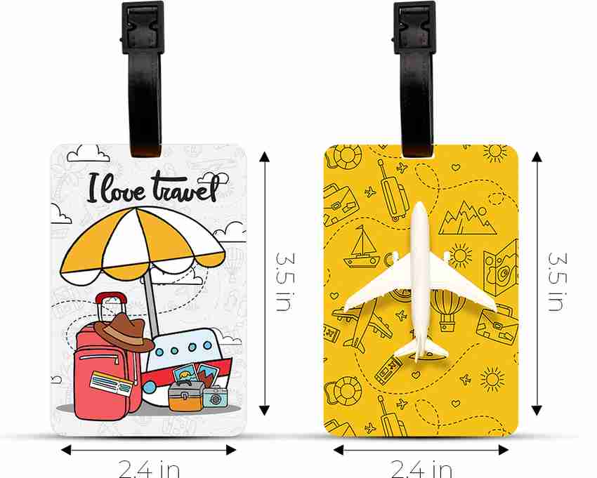 ULTRA 3D Luggage Tag for Suitcase School Bag Set of 2 Love