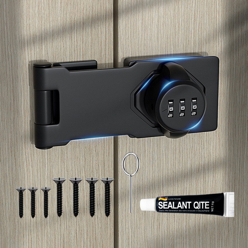 HANNEA Household Cabinet Password Hasp Locks Cabinet Door