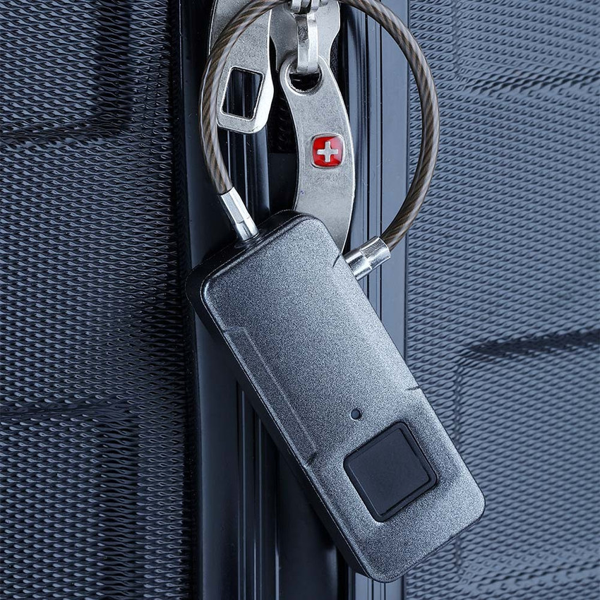 GROB O Lock Smart Fingerprint Lock Biometric Smart Sensor Luggage Lock Set of 2 Safety Lock Silver Price in India Flipkart