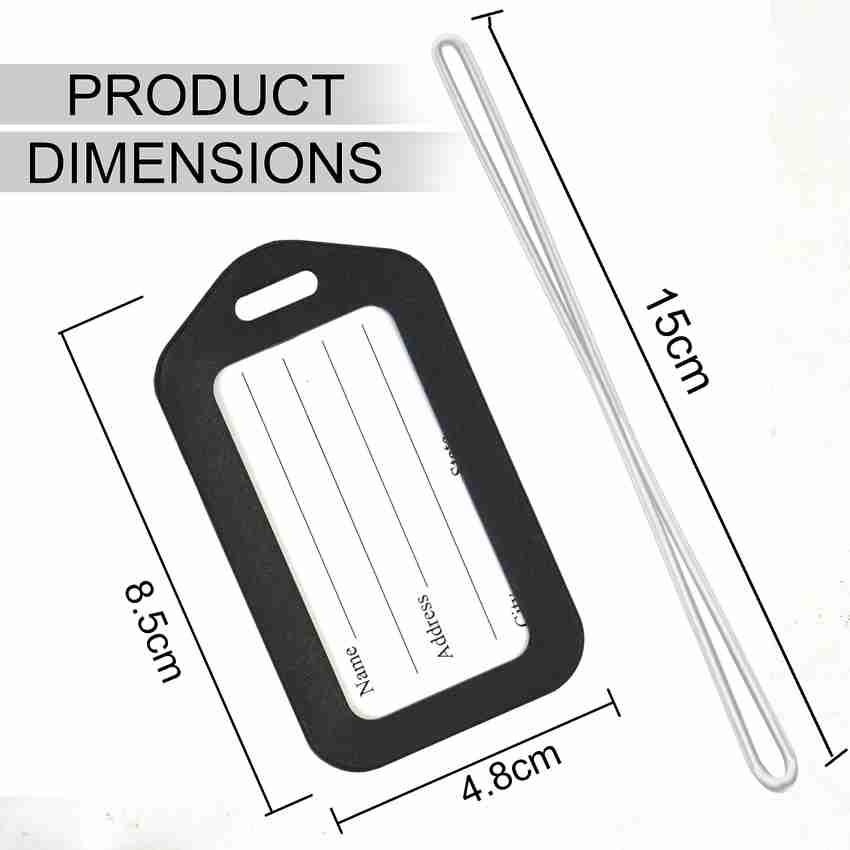 STORITE Luggage Tags Bag Tag Travel ID Labels Tag for Baggage Suitcases Bags Pack of 12 Luggage Tag Black Price in India Flipkart