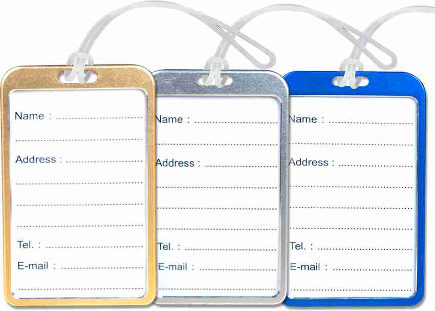 CLICKEDIN Travel Luggage Label Tags Suitcase Identifiers For Flights With Silicone Thread Luggage Tag Multi Color Price in India Flipkart