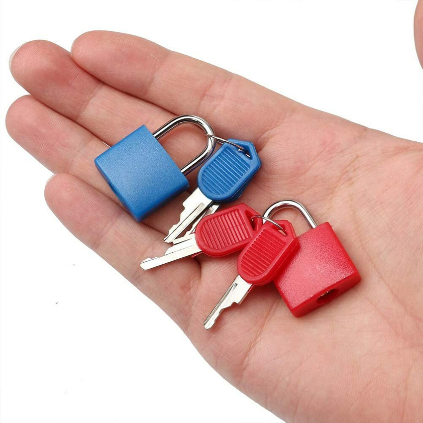 Mini padlock with key on sale