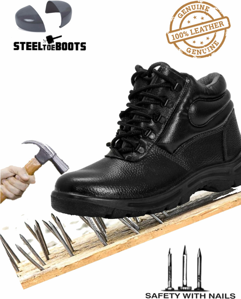 Leather safety shoes online on sale