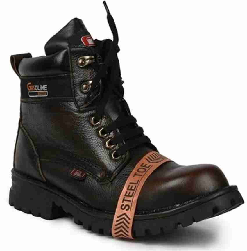 Gasoline steel toe boots on sale