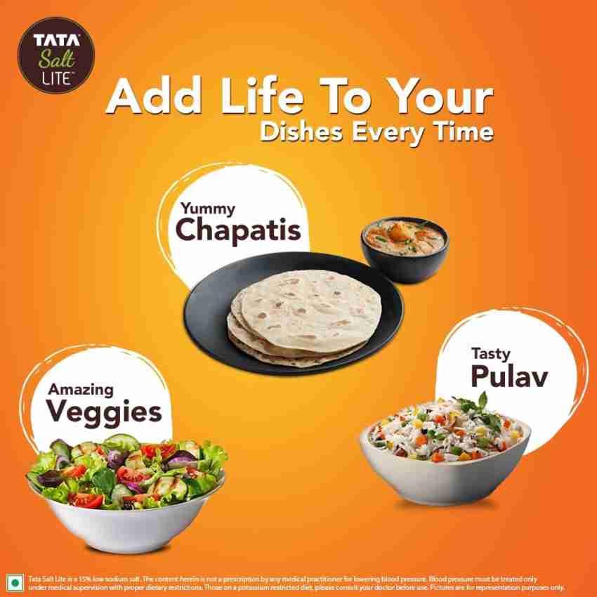 Buy Tata Salt Super Lite Iodized Salt - 30 % Less Sodium Online at